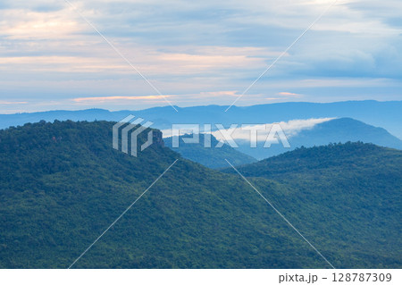 Beautiful landscape in the morning ,Pha Mor E Daeng ,Kantharalak,Sisaket,Thailand 128787309
