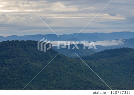 Beautiful landscape in the morning ,Pha Mor E Daeng ,Kantharalak,Sisaket,Thailand 128787315