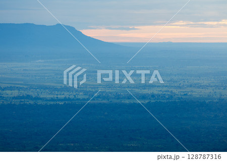 Beautiful landscape in the morning ,Pha Mor E Daeng ,Kantharalak,Sisaket,Thailand 128787316