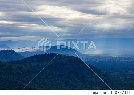 Beautiful landscape in the morning ,Pha Mor E Daeng ,Kantharalak,Sisaket,Thailand 128787318