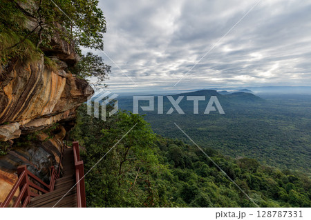 Beautiful landscape in the morning ,Pha Mor E Daeng ,Kantharalak,Sisaket,Thailand Beautiful landscape in the morning ,Pha Mor E Daeng ,Kantharalak,Sisaket,Thailand 128787331