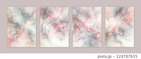 Cosmic Watercolor Nebula Textures Ethereal pink and Silver Galaxy Washes. Cosmic Watercolor Nebula Textures Ethereal pink and Silver Galaxy Washes. 128787635