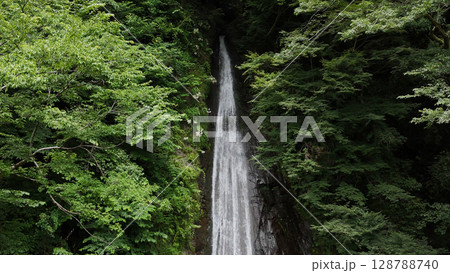洒水の滝(空撮) - 神奈川県南足柄郡山北町,日本 洒水の滝(空撮) - 神奈川県南足柄郡山北町,日本 128788740