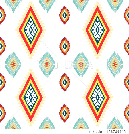 seamless abstract pattern in indian style. geometric background seamless abstract pattern in indian style. geometric background 128789443