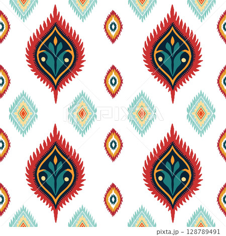 seamless abstract pattern in indian style. geometric background seamless abstract pattern in indian style. geometric background 128789491