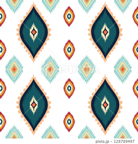 seamless abstract pattern in indian style. geometric background seamless abstract pattern in indian style. geometric background 128789497