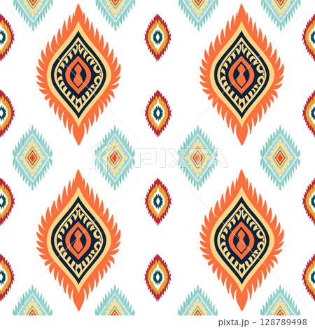 seamless abstract pattern in indian style. geometric background seamless abstract pattern in indian style. geometric background 128789498
