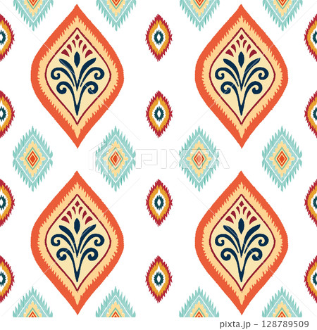 seamless abstract pattern in indian style. geometric background 128789509