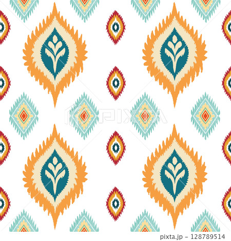 seamless abstract pattern in indian style. geometric background seamless abstract pattern in indian style. geometric background 128789514