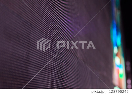 Detailed Close Up of a Colorful LED Screen Showcasing Vibrant Pixels and Designs Detailed Close Up of a Colorful LED Screen Showcasing Vibrant Pixels and Designs 128790243