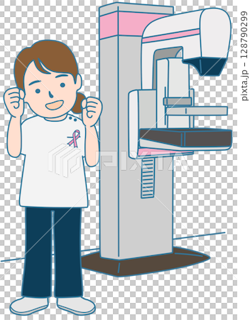 Mammography equipment and radiological technologists 128790299