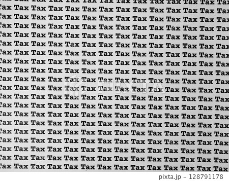 Words Tax Seamless print on paper for business background. 128791178