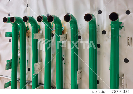 Industrial Pipe Systems utilized in a Construction Environment for various purposes Industrial Pipe Systems utilized in a Construction Environment for various purposes 128791386