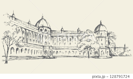 Palace. Vector drawing 128791724