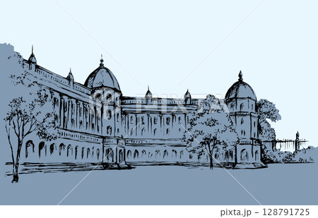 Palace. Vector drawing Palace. Vector drawing 128791725