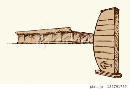 Shop. Vector drawing 128791733