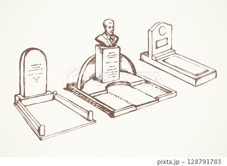 Tomb. Vector drawing Tomb. Vector drawing 128791783