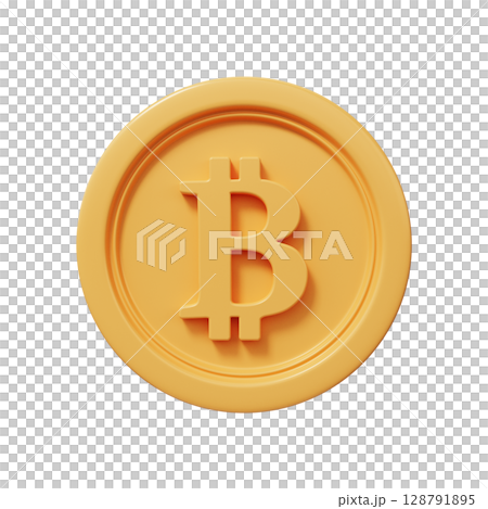 Bitcoin gold coin 3d render Bitcoin gold coin 3d render 128791895