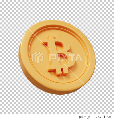 Bitcoin gold coin 3d render Bitcoin gold coin 3d render 128791896