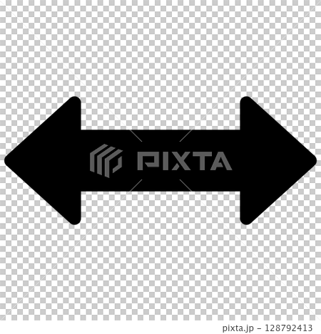 Simple black bidirectional arrow icon Simple black bidirectional arrow icon 128792413