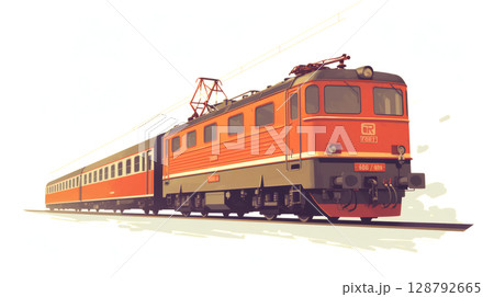 機関車に乗った貨物列車 128792665