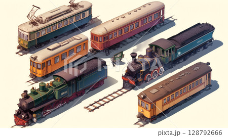 電車のイラスト 128792666