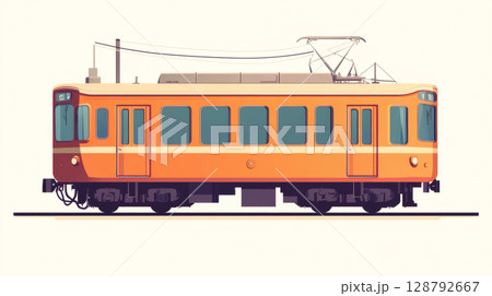 かわいい電車のイラスト 128792667