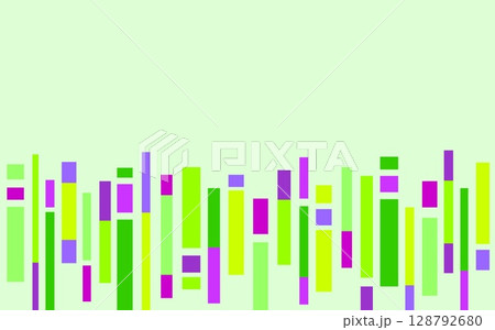 幾何学模様　フレーム　四角形　グリーン 128792680
