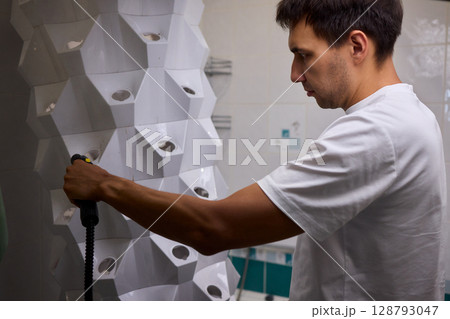 Experience the effectiveness of Innovative Steam Cleaning Technology in full action and application Experience the effectiveness of Innovative Steam Cleaning Technology in full action and application 128793047