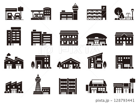 住宅・建築アイコン23　Housing & Architecture icons 128793441