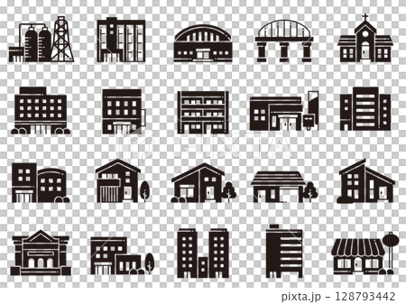 26 個住房和建築圖標 128793442
