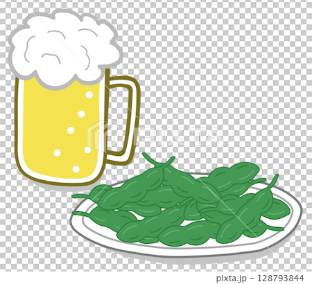 Beer and Edamame Beer and Edamame 128793844