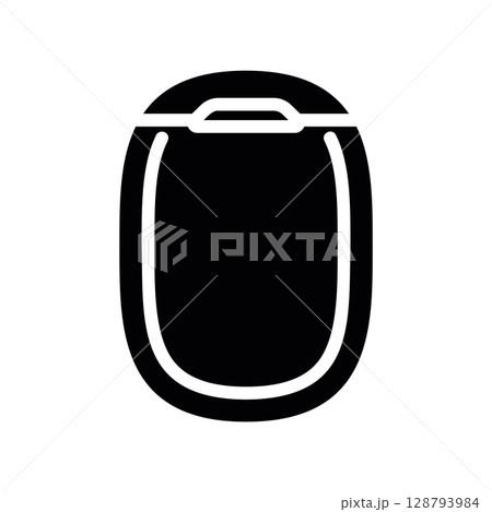 Simple Black Silhouette of an Airplane Window Porthole Simple Black Silhouette of an Airplane Window Porthole 128793984