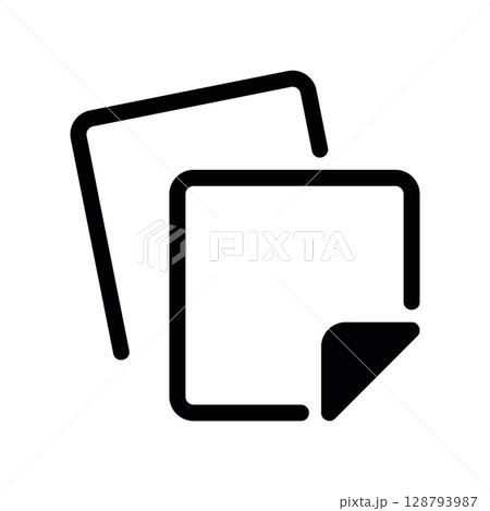 Overlapping Documents with a Folded Corner Outline Icon Overlapping Documents with a Folded Corner Outline Icon 128793987