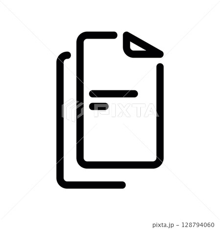 Document Sticker with Text Lines and a Peeled Corner 128794060