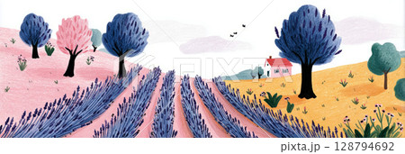 A person kneels on the forest floor in a humid subtropical region, carefully planting native plants among lush greenery, promoting local biodiversity and ecological health 128794692