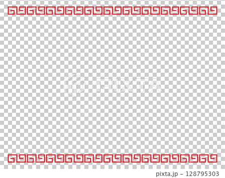 Simple Chinese/Asian line material Vector 128795303