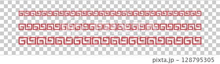 Simple Chinese/Asian line material Vector 128795305