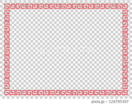 簡單的中國/亞洲線條素材向量 128795307