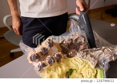 Vacuum Packing Clothing for Effective Space Saving, Efficient Storage, and Better Organization 128796612