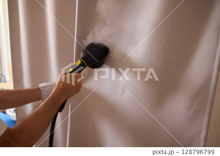 Steam Cleaning Your Curtains for a Fresh and Invigorating Look That Enhances Your Space 128796799