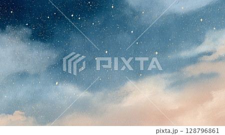 夜空に流れる雲 128796861