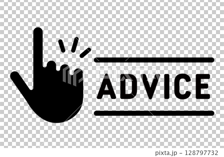 Simple pointing icon illustration hand attention confirmation point advice check pointing finger important 128797732