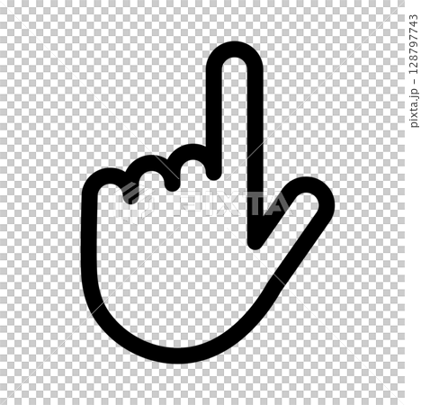 簡單的指向圖示插圖手注意確認點建議檢查指向手指重要 簡單的指向圖示插圖手注意確認點建議檢查指向手指重要 128797743