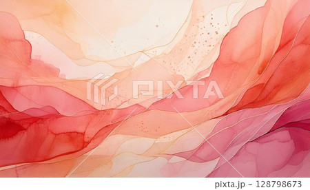 カラフル水彩背景 カラフル水彩背景 128798673