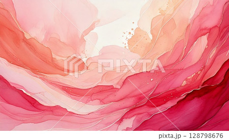 カラフル水彩背景 128798676