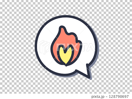 酷炫的灰色氣泡圖示“Fire（火，火焰，注意）” 128798697