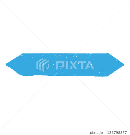 Rectangular hand-drawn frame filled with blue pencil with symmetrical sharp edges. 128798877