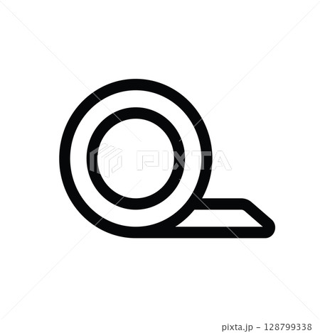 Adhesive tape icon, scotch tape roll. 128799338