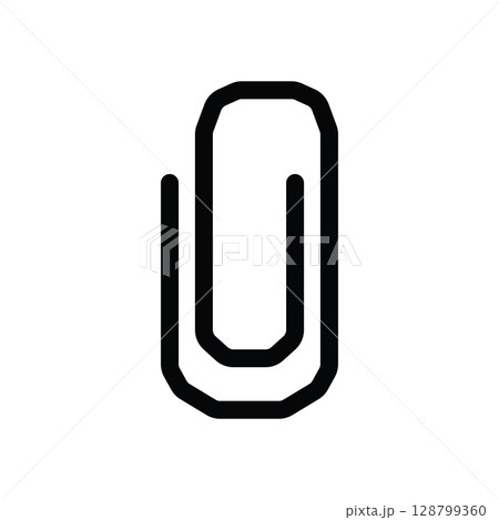 Paperclip icon, stationary for education 128799360